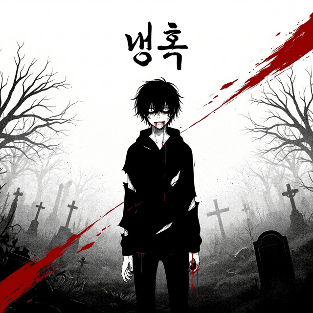 nenghog 냉혹 dark trap horrorcore DEADBOY album art analog horror VHS aesthetic